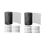 Lahdrhab Sieb, 2er-Set, Dachrinnenschutz, Netzschutz, Siebrolle, Anti-Fall-Laubschutz, Laubschutzabdeckung für Den Dachrinnenablauf, Einfache Installation, Einfach zu Bedienen