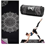 RANJIMA Yoga Handtuch rutschfest, 185×65cm Schnelltrocknendes Yoga mit Mesh Mikrofaser Sporthandtuch als Matte, Decke oder Fitness-Zubehör Saugfähig Schnelltrocknend Yogatuch für Pilates Hot Yoga Gym