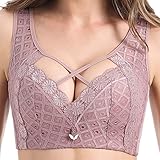 Bustier Damen BH ohne Buegel Vollschalen | Nahtloser Seamless Ultradünner Sport BHS für Damen Push up BH Wohlfühl Zero Feel Bralette Weich Täglicher BH Gepolstert Joggen Oberteiles Grosse Grössen