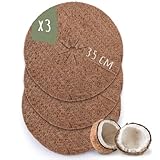 Tool & Tree Kokos Mulchscheiben 3er Pack Ø 35 cm – Pflanzenschutz aus Kokosfaser für Topfpflanzen & Kübelpflanzen – Winterschutz, Frostschutz, Topfschutz Pflanzen – atmungsaktiv & biologisch abbaubar