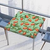 Entemne Quadratische Tischdecke mit elastischem Rand, Goji-Beeren, grüne Blätter, Tischdecken, 86 x 86 cm, wasserdichte Tischdecke für drinnen und draußen, Party, Terrassendekoration