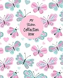 My Sticker Collection Book: Butterfly Theme Blank Sticker Book for Kids 8x10 100 Pages
