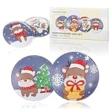 Nordstern Handwärmer Rentier 4er Set - Wiederverwendbare Taschenwärmer für Kinder und Erwachsene - Taschen Wärmekissen 9 cm