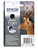 Epson Original T1301 Tinte Hirsch (SX420W BX320FW SX620FW BX/SX525WD BX625FWD BX305FW B42WD BX925FWD BX635FWD BX535WD SX435/440W BX630FW SX235W WF7015 7515 7525 3010 3520 3540) schwarz