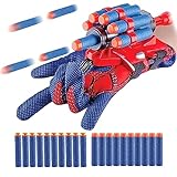 Spiderman Handschuhe für Kinder, Spiderman Glove Launcher Spielzeug Set, Handschuhe Launcher für Spiele, Spinnweben Spider-Man, Spider Web Launcher Toy, Lernspielzeug für Kinder (Set 1)