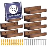 Generisch Rekordregal -Wandmontage - 6PCS Album Speicher, Zeitungs-/Plattenhalter -Rack, Modern Home Display | Dateilager, Vinylalben-Organizer, Wandschelf für Musikliebhaber und Sammler