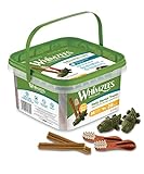 WHIMZEES Gemischte Vielfaltsbox M, 28 Stück – Größe M, Kaustangen für mittelgroße Hunde zur Zahnpflege, Getreidefrei, Natürlich, ohne Zuckerzusatz