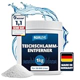 AGUALEVE® Teichschlammentferner 1kg *NEU* | reinigt den Teich schonend & nachhaltig binnen weniger Wochen von Schlamm, Laub & Ablagerungen | Made in Germany | für 20.000 Liter Teichwasser | Note 1,1