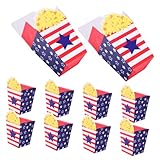 Alipis 10 Stück Teiliges Kleine Candy Boxes im Popcorn Stil mit Independence Day Robuste Druckqualität Lebensmittelecht als Party Geschenkverpackung für Feierlichkeiten