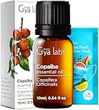 Gya Labs Ätherisches Copaiba-Öl für Diffusoren - 100% reines, natürliches Copaiba-Öl für Haut, Körperkomfort, Düfte und Kerzenherstellung, Selbstpflegerituale (10 ml)