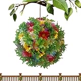 Tioheam Kunstpflanze Kugelform Außenbereich | Hängbare Gartendeko Mit Blumen Als Deko-Kugel,Pflanzendekoration Für Balkon, Garten, Haustür, Terrasse & Hinterhof
