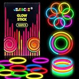 JIJI&CUI Super Bright 40 Knicklichter Set, Neon Leuchtstäbe Party Pack, Leuchtspielzeug für Kinder, Leuchtarmbänder, Neon-leuchtendes Dunkle Party Supplies