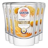 Sagrotan No-Touch Nachfüller Kamille – Für den automatischen Seifenspender – 5 x 250 ml Handseife