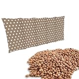 Edel Living Großes Kirschkernkissen - Entspannungskissen - Heizkissen für Mikrowelle (Wärmekissen) - langes Relaxkissen - Kirschkern-Kissen (Hellbraun)