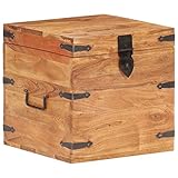 Juroupi Truhe 40x40x40 cm Truhen Sitztruhe Wooden Box Stauraum Boxen Truhe Mit Stauraum Akazie Massivholz