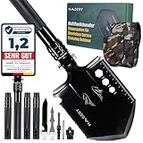 MADERY Klappspaten 11-in-1 | Praktische Schneeschaufel & Survival Schaufel aus Edelstahl | Outdoor Gadget & Geschenkidee für Männer inkl. Tasche