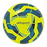 uhlsport Player Fußball Fussball Ball für Erwachsene - Größe 5, Fluo gelb/Marine/Cyan