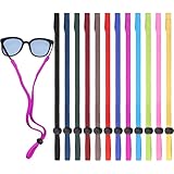 Chicingyou 12 x Sonnenbrillen-Halteband für Sport, verstellbar, für Brillen, 12 Farben, elastische Nylonschnur für Herren, Damen, Sport
