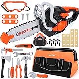 Vanplay Werkzeugkoffer Kinder Werkzeug Kettensäge Kinderspielzeug ab 3 4 5 6 Jahre Jungen Mädchen Geschenk Kinder Spielzeug