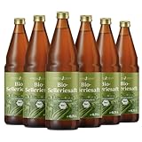 effective nature - Selleriesaft aus Bio-Stangensellerie - 6 x 750 ml - Aus biodynamischem Anbau in Deutschland - Kalorienarm + mit wertvollen Nährstoffen, vollmundig im Geschmack