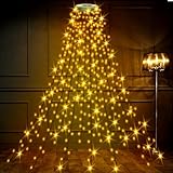 Withosent Lichterkette Weihnachtsbaum, 2M 400LED Christbaumbeleuchtung mit Ring, Lichterkette IP44 Speicherfunktion Wasserdicht 8Modi Christbaumbeleuchtung für Weihnachtsdeko Außen Innen-Warmweiß