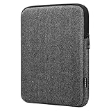 MoKo 9-11 Zoll Tablet Tasche aus Wolle & Polyester, Schutztasche Hülle Kompatibel mit iPad Pro 11 2021/2020, iPad 9/8/7 10.2, iPad Air 4 10.9, Galaxy S8 11, Polyestertasche Tragetasche, Schwarz+Grau