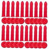 DIYEAH 45Stücke Dichtungsdeckel Für Dichtungsrohre Dichtungskappen Zum Abdichten Dichtungsschutzkappen Für Dichtungsrohrspitzen Rote Dichtungsabdeckungen Sicherer Schutz