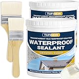 TUFINEIN Transparenter Wasserdichter Beschichtungsmittel, 2KG Innen und Außen Dichtmasse Wasserdicht, Leck Wasserdichter Universalabdichtung Unsichtbare, Wasserdichte Dichtungsemulsion