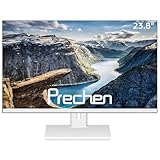 23.8 Zoll Computer monitor FHD 1920x1080 LED Bildschirm, geschäftlicher rahmenloser Gaming Bildschirm 75Hz PC-Monitor, VA, 3000:1, HDMI, VGA, 4ms, VESA-Montage, Desktop Monitor für Büroarbeit, Weiß