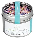 Zauber der Gewürze Blütensalz, farbenfrohes Gewürzsalz aus Fleur de Sel und bunten Blüten als Finishing Salz oder Geschenk, 75 g