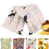 Wärmekissen Mikrowelle - Körnerkissen Mikrowelle - Unparfümiert - Körnerkissen Nacken Schulter - Wärmekissen Bauch - Bio-Hirse-Samen-Füllung - Handgefertigt - Heat Pad 45x13cm (Cat Music)