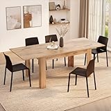 Mobili Fiver, Ausziehbarer Esstisch, Easy, 140 (220) x 90 cm, rustikale Eiche, hergestellt in Italien