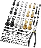 Reißverschluss Reparatur Set, Reisverschlussreparaturset Zipper (99 PCS) Reissverschluss Reparatur, Reisverschlussreparaturset, Zipper Reißverschluss Ersatz, Reißverschluss Schieber(3 Größen: #3/5/8)