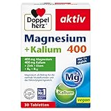 Doppelherz Magnesium + Kalium 400 – Magnesium und Kalium als Beitrag für die normale Muskelfunktion – 30 Tabletten