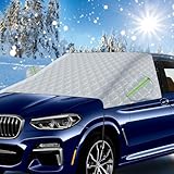 Windschutzscheibenabdeckung 2025 Upgrade,Frontscheibenabdeckung Winter,Scheibenabdeckung Auto Winter,Winddicht, staubdicht, Kratzfest, UV-Schutz, geeignet als halbgarage für Auto 248 * 148cm