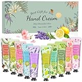 Handcreme Set, Mini Handcreme Geschenkset, 10 x 30ml Handcreme Damen Duft Hände Fuß Feuchtigkeitscreme für Trockene und Rissige Hände, Kleine Geschenk für Frauen, Weihnachten & Geburtstags Geschenk