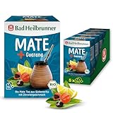 Bad Heilbrunner Bio Mate Guarana Tee - im Filterbeutel - Mate, Guarana-Samen, Zitronenschalen - klassischer Mate Tee aus Südamerika mit Kurkuma (5 x15 Filterbeutel)