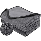 Jostift 2 Stück Shiny Bath XXL Trockentuch,Trockentuch 40x60cm,Duschkabinen Tuch zum Wasser Abziehen in Dusche und Bad,Mikrofasertuch mit gedrehtem Flor