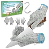 AmzFirst 2 Paar Schnittsichere Handschuhe,Küchen Handschuhe Lebensmittelkontaktqualität,Level 5 Schnittschutz,Arbeitshandschuhe,Gartenhandschuhe,Schnitzhandschuh für Holzschnitzen,Größe : 8/M