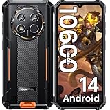 OUKITEL WP28E (2025) Outdoor Smartphone Android 14, 10600mAh Outdoor Handy Ohne Vertrag, 16GB +64GB/1TB, 6,52' Smartphone mit 13MP Kamera, IP68 Wasserdicht/Dual 4G SIM/NFC/GPS/OTG/Face ID/BT5.0/Orange