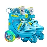 Rollschuhe für Kinder, optionale Größe, verstellbar, Unisex, hochelastische PU-Rollschuhe, Kinder im Alter von 2–8 Jahren, sichere und bequeme Rollschuhe für Kinder