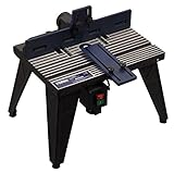 FERM Oberfräsentisch - Mit Staubsaugeranschluss - Verstellbare Winkelführung - Universal: für Oberfräser mit Standfuß bis 162 mm