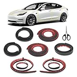 Auto-Wetterabisolierung für Tesla Modell 3, schalldichte Dichtung zur Reduzierung von Windgeräuschen, Tür und Kofferraum und A/B-Säulen-Gummidichtungen