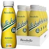 Barebells Cremiger Eiweiss shake – zuckerarm, 24 Gramm Protein pro Flasche, laktosefrei – Banana Milkshake, 8 x 330ml