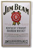 Retro Whiskey Blechschild passend für Jim Beam Liebhaber und Genießer - geprägtes Bar Deko, Wandschild Schild - 30 x 20 cm