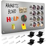 Raweao Magnettafel für Wand, Magnetisch Tafel für Feiertage 43.5x29x0.08cm, A3 Kleine Magnetwand Metalltafel für Wohnung Büro und Küche (Edelstahl - 1 Stück)