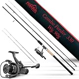 Paradox Fishing Feederrute 3,3m Wg. 90g mit 3000 Runner Rolle I Method Feeder Rute Angelrute Feederruten zum Angeln mit Futterkorb