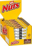 NESTLÉ NUTS Schokoriegel, der Klassiker mit ganzen Haselnüssen & Karamell umhüllt von Milchschokolade, 24er Pack (24x42g)