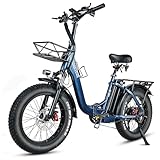 HANEVEAR Elektrofahrräder 20 Zoll E Bike Klapprad Pedelec 24Ah/48V Lithium-Akku | bis zu 140km, 250W Heckmotor, Hydraulische Bremse, Elektrofahrrad Trekking/City Pedelec für Damen und Herren