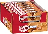 Kitkat NESTLÉ KITKAT CHUNKY Peanut Butter Schokoriegel, Knusper-Riegel mit Erdnusscreme & knuspriger Waffel, 24er Pack (24 x 42g)